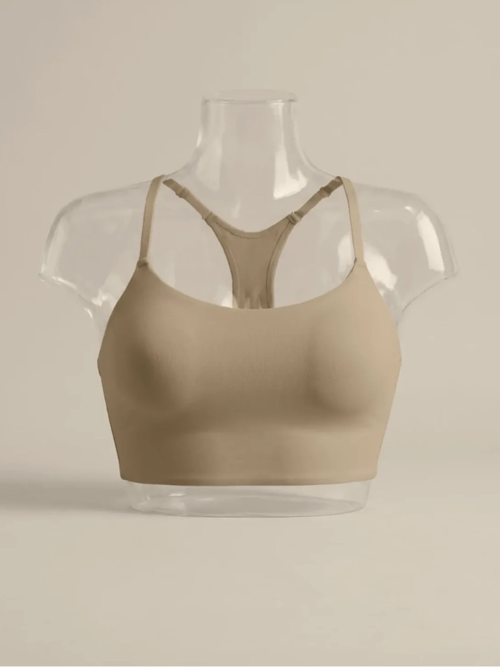 Seamless Racerback Bralette - Beige